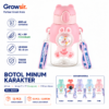 GROWSIR Botol Minum Beruang Lucu 600ML Sedotan Tali Gendong Aesthetic Korea Tempat Minum Anak