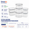 GROWSIR 5 pcs Kotak Penyimpanan Makanan Kulkas BPA FREE Food Storage Fridge Organizer CF087