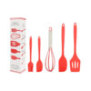GROWSIR [5 pcs] Spatula Set Silikon Alat Masak Alat Baking Set Sutil Scraper Kuas Anti Lengket Serbaguna CF020