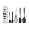 GROWSIR [5 pcs] Spatula Set Silikon Alat Masak Alat Baking Set Sutil Scraper Kuas Anti Lengket Serbaguna CF020