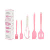 GROWSIR [5 pcs] Spatula Set Silikon Alat Masak Alat Baking Set Sutil Scraper Kuas Anti Lengket Serbaguna CF020