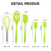 GROWSIR [5 pcs] Spatula Set Silikon Alat Masak Alat Baking Set Sutil Scraper Kuas Anti Lengket Serbaguna CF020