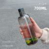 GROWSIR Botol Minum Aesthetic 500ml 700ml Polos Bening Transparan Anti Tumpah Bahan PC BPA FREE