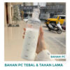 GROWSIR Botol Minum Aesthetic 500ml 700ml Polos Bening Transparan Anti Tumpah Bahan PC BPA FREE