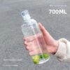 GROWSIR Botol Minum Aesthetic 500ml 700ml Polos Bening Transparan Anti Tumpah Bahan PC BPA FREE