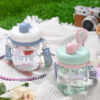 GROWSIR Botol Minum Anak Aesthetic 650ml Sedotan Tali Gantung Anti Bocor PC PP Food Grade Estetik Cute BZ048