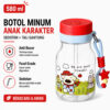 GROWSIR Botol Minum Anak Karakter 580ML Sedotan + Tali Gantung Anti Bocor Food Grade Botol Minum Anak Lucu BZ067