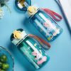 GROWSIR Botol Minum Anak Karakter Lucu 400ml Sedotan Anti Bocor PC PP Food Grade Dengan Tali Cocok Untuk Sekolah Berpergian Liburan BZ051