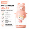 GROWSIR Botol Minum Anak Karakter Lucu 600ml | Sedotan Silikon Anti Bocor | Food Grade | Dengan Tali BZ070