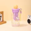 GROWSIR Botol Minum Anak Karakter Lucu + Infuser 500ml | Food Grade Anti Bocor dengan Tali BZ062