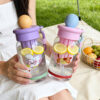 GROWSIR Botol Minum Anak Karakter Lucu + Infuser 500ml | Food Grade Anti Bocor dengan Tali BZ062