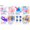 GROWSIR Botol Minum Anak Lucu 480ml Sedotan Praktis Anti Bocor Tersedia 4 Pilihan Warna BZ049