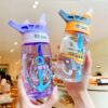 GROWSIR Botol Minum Anak Lucu 480ml Sedotan Praktis Anti Bocor Tersedia 4 Pilihan Warna BZ049