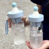GROWSIR Botol Minum Anak Sedotan + Infuser 750ml Anti Bocor Food Grade PC PP Tumbler Karakter dengan Tali BZ058