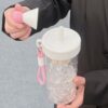 GROWSIR Botol Minum Anak Sedotan + Infuser 750ml Anti Bocor Food Grade PC PP Tumbler Karakter dengan Tali BZ058
