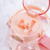 GROWSIR Botol Minum Bear Beruang Aesthetic Korea Lucu 1000ML Sedotan Tali Gendong Tempat Minum Anak