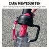 GROWSIR Botol Minum Infused Buah Teh 900ml Anti Tumpah Dengan Sedotan dan Tali Strap | Tumbler Lucu BZ053