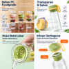 GROWSIR Botol Minum Infuser Buah 500ml Warna Pastel | Botol Minum Tumblr Tumbler Anti Tumpah BZ040