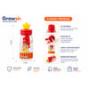 GROWSIR Botol Minum Karakter 500ml Sedotan + Infuser Buah | Anti Bocor Food Grade | Botol Minum Karakter dengan Tali BZ069