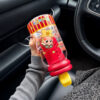 GROWSIR Botol Minum Karakter 500ml Sedotan + Infuser Buah | Anti Bocor Food Grade | Botol Minum Karakter dengan Tali BZ069