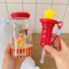 GROWSIR Botol Minum Karakter 500ml Sedotan + Infuser Buah | Anti Bocor Food Grade | Botol Minum Karakter dengan Tali BZ069