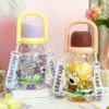 GROWSIR Botol Minum Karakter Lucu 750ml dengan Tali Adjustable & Handle Anti Bocor Food Grade Botol Minum Sekolah Anak Lucu BZ061