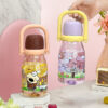 GROWSIR Botol Minum Karakter Lucu 750ml dengan Tali Adjustable & Handle Anti Bocor Food Grade Botol Minum Sekolah Anak Lucu BZ061