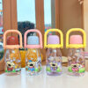 GROWSIR Botol Minum Karakter Lucu 750ml dengan Tali Adjustable & Handle Anti Bocor Food Grade Botol Minum Sekolah Anak Lucu BZ061