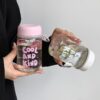 GROWSIR Botol Minum Korea Aesthetic Infuser Saringan 600ml Anti Tumpah Anti Pecah BZ028