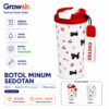 GROWSIR Botol Minum Mug Lucu Korea | Tumbler Kopi Aesthetic Anti Tumpah 550ml Sedotan BZ031