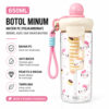 GROWSIR Botol Minum Sedotan + Infiuser 650ml Sedotan Anti Bocor | Dengan Tali Gantung | Tumbler Minum Lucu BZ059
