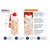 GROWSIR Botol Minum Sedotan + Infiuser 650ml Sedotan Anti Bocor | Dengan Tali Gantung | Tumbler Minum Lucu BZ059