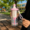 GROWSIR Botol Minum Sedotan + Infuser 800ML Sedotan + Infuser Buah | Anti Bocor | Food Grade | Dengan Tali BZ068