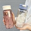 GROWSIR Botol Minum Sporty Aesthetic 600ml Dengan Saringan | Botol Infused Water Anti Tumpah BZ029