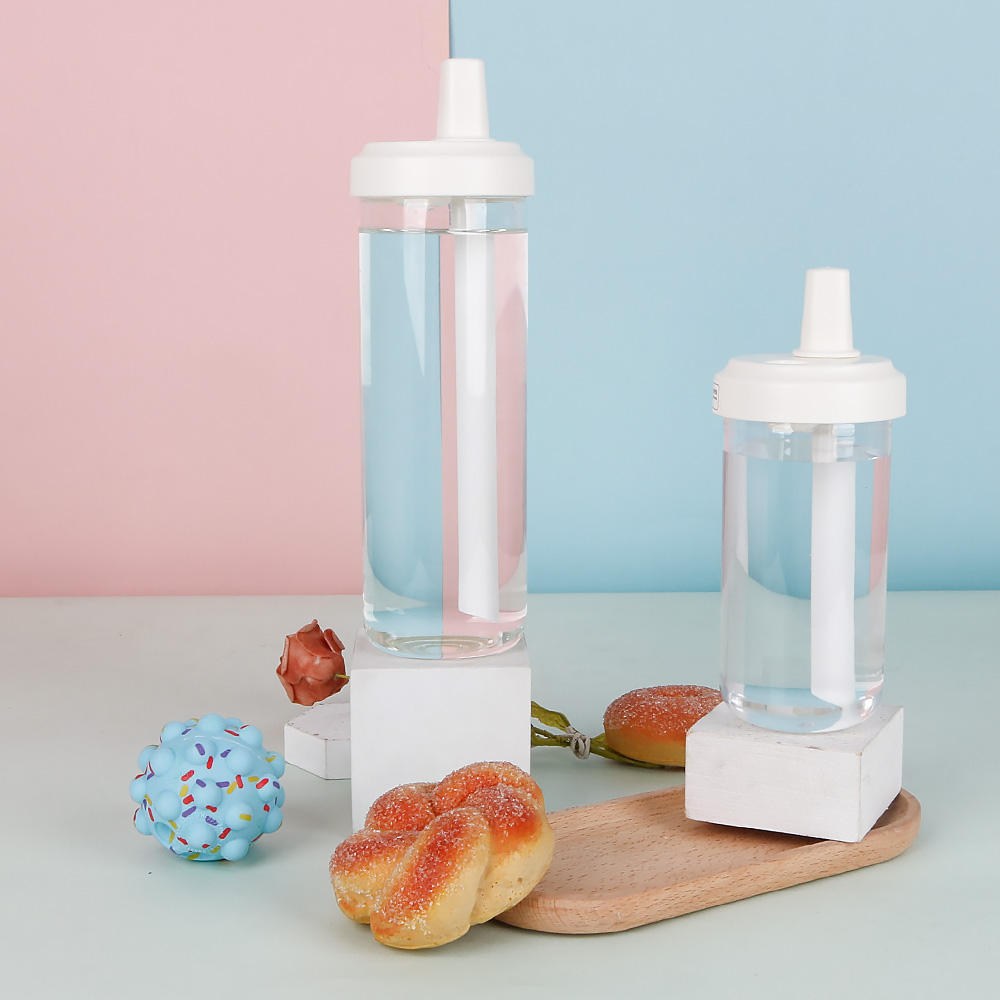 GROWSIR Botol Minum Transparan Aesthetic Sedotan Jumbo 500ml 800ml Anti Bocor Food Grade Tumbler Estetik dengan Tali BZ063