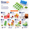 GROWSIR Cetakan Es Batu Silikon 8 Tray | Ice Cube Tray Mudah Dikeluarkan | Cetakan Es Praktis Hemat Ruang CF104