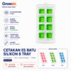 GROWSIR Cetakan Es Batu Silikon 8 Tray | Ice Cube Tray Mudah Dikeluarkan | Cetakan Es Praktis Hemat Ruang CF104
