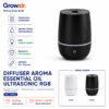 GROWSIR Diffuser Aroma Essential Oil Ultrasonic RGB | Humidifier Kabut Halus LED Aesthetic FS044