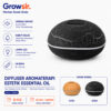 GROWSIR Diffuser Aromaterapi Estetik Essential Oil Ultrasonic Humidifier Kabut Nano LED Aroma Therapy FS046