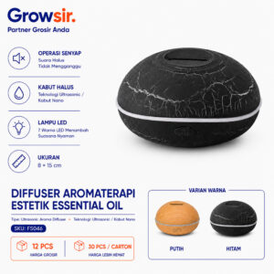 GROWSIR Diffuser Aromaterapi Estetik Essential Oil Ultrasonic Humidifier Kabut Nano LED Aroma Therapy FS046
