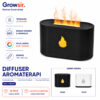GROWSIR Diffuser Aromaterapi Flame Mist Led 7 Warna | Humidifier Ultrasonik Essential Oil Type-c | Pelembap Udara FS049
