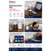 GROWSIR Humidifier Mini Dengan Lampu Tidur LED Portable USB Nano Mist Air Humidifier Pelembab Udara Otomatis Turn off FS043