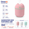 GROWSIR Humidifier Mini Portable USB dengan Lampu Tidur 7 Warna Kabut Nano Aromatherapy Auto Off Senyap Pelembap Udara Ruangan FS033