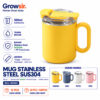 GROWSIR Mug Stainless Steel SUS304 500ml Double Wall Tumbler Kopi Anti Bocor Gelas Termos dengan Tutup & Sendok BZ055