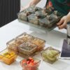 GROWSIR Nampan Toples Lebaran Akrilik Minimalis Wadah Penyimpanan Makanan Elegan Toples Snack Permen Serbaguna Hampers Souvenir CF063