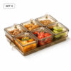GROWSIR Nampan Toples Lebaran Akrilik Minimalis Wadah Penyimpanan Makanan Elegan Toples Snack Permen Serbaguna Hampers Souvenir CF063