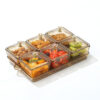 GROWSIR Nampan Toples Lebaran Akrilik Minimalis Wadah Penyimpanan Makanan Elegan Toples Snack Permen Serbaguna Hampers Souvenir CF063