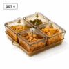 GROWSIR Nampan Toples Lebaran Akrilik Minimalis Wadah Penyimpanan Makanan Elegan Toples Snack Permen Serbaguna Hampers Souvenir CF063