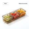 GROWSIR Nampan Toples Lebaran Akrilik Minimalis Wadah Penyimpanan Makanan Elegan Toples Snack Permen Serbaguna Hampers Souvenir CF063