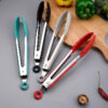 GROWSIR Pencapit Makanan Silikon 32cm Stainless Steel Food Tongs| Penjepit Food Tongs Anti Selip dengan Kunci Pengunci | Multifungsi CF106